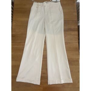 Lauren Ralph Lauren Off-White Wide Leg Belted Trousers